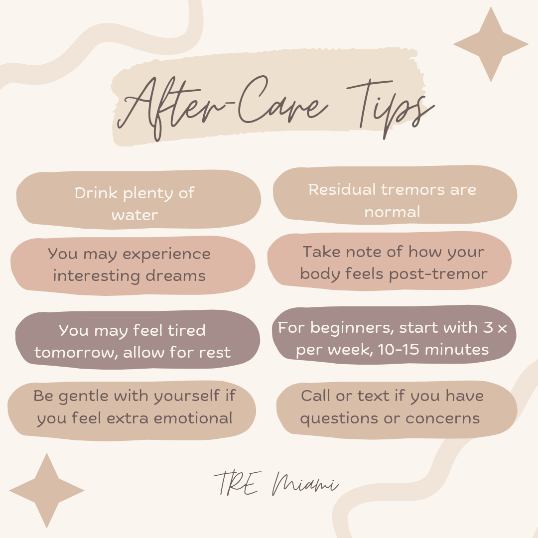 TRE® (Trauma Release Exercises) After Care Tips